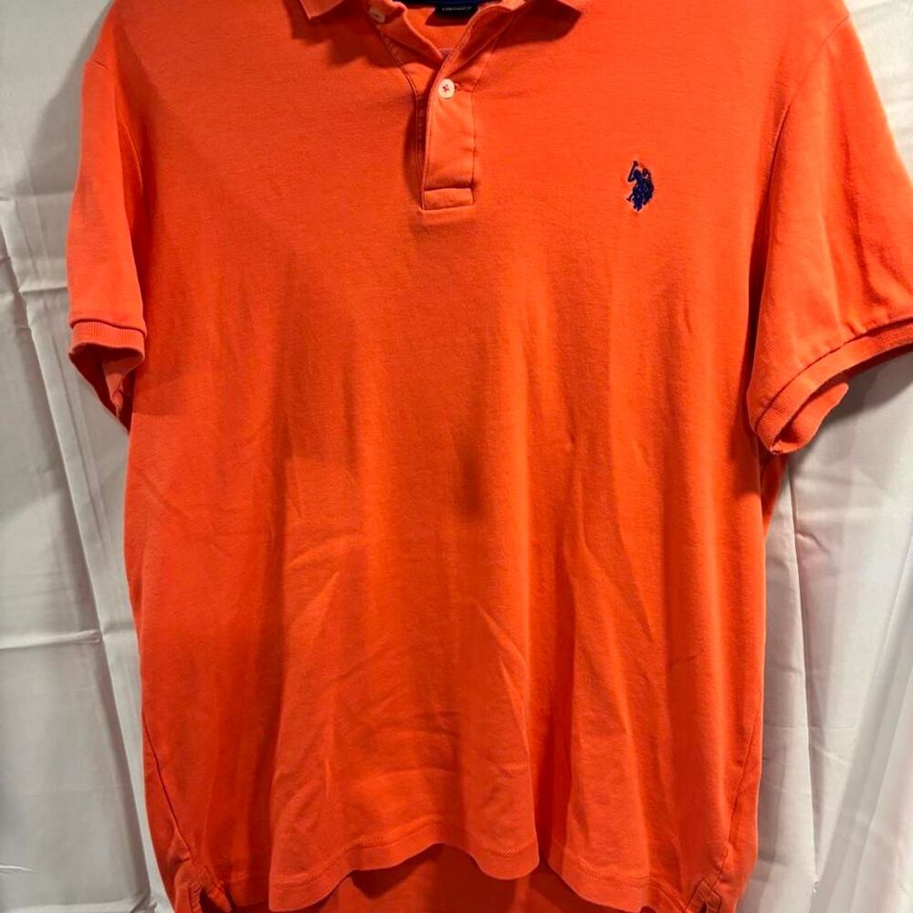 Us-polo-assn Men's Orange Polo-shirts